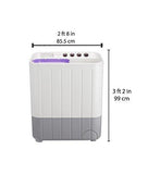 Samsung 6.5 kg Semi-Automatic Top Loading Washing Machine (WT655QPNDRP, White and Purple) - NEIGHBOUR JOY