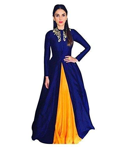 indo western wear for women yellow (gowns for women party wear