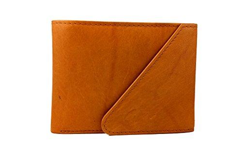 Gentleman Genuine Leather Men's Wallet ( TAN Colour) With Safety Flap - NEIGHBOUR JOY