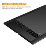 Parblo A610 10" x 6" Graphic Drawing Tablet with 8 Express Keys, 2 P50S Rechargeable Pen, Replacement Nibs, Transparent Film and Two-Finger Glove - NEIGHBOUR JOY