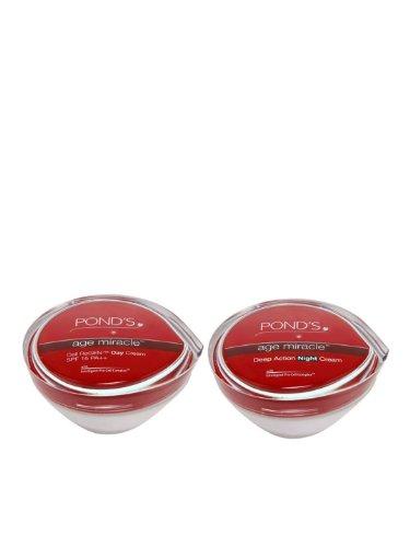 Pond's Age Miracle Day(SPF 15 PA++) & Night Cream, 50g each