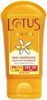 Lotus Herbals Safe Sun Skin Lightening Anti-Tan Sunblock Spf 30, 50g