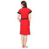 FeelBlue Cotton Double Shaded Bathrobe- Red (Free Size) - NEIGHBOUR JOY