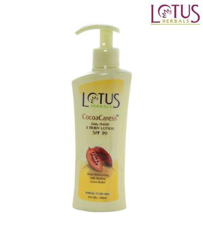 Lotus Herbals CocoaCaress Daily Hand and Body Lotion SPF 20, 250ml