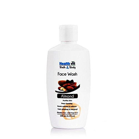 Healthvit Bath and Body Almond Facewash, 100ml