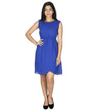 Hazle Avenue Vintage Women's A-line Blue Knee Length Empire Waist Party Dress - NEIGHBOUR JOY