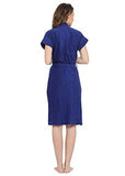 Superior Cotton Royal Blue Bathrobe (Free Size)
