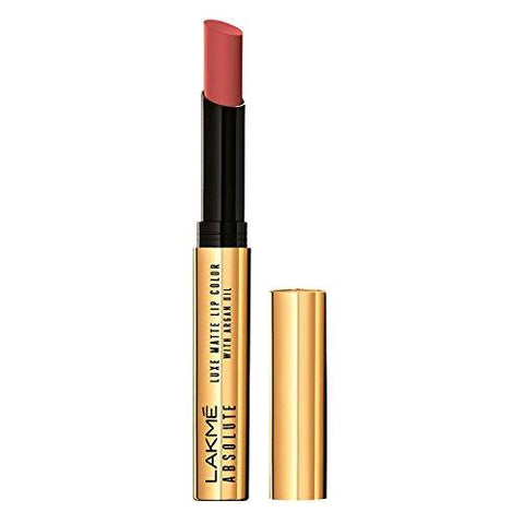 Lakme Absolute Luxe Matte Lip Color with Argan Oil, Royal Flame, 2g