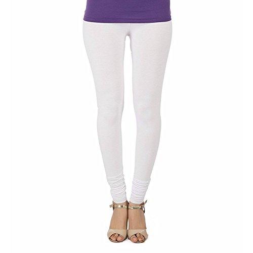 Trasa Cotton Lycra Women's Churidar Leggings - Size :- XX-Large, White (Brand Outlet)