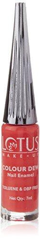 Lotus Makeup Colour Dew Nail Enamel, Coral Splash, 7ml