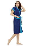 FeelBlue Double Shaded Cotton Bathrobe (Royal-Sky Blue) - NEIGHBOUR JOY