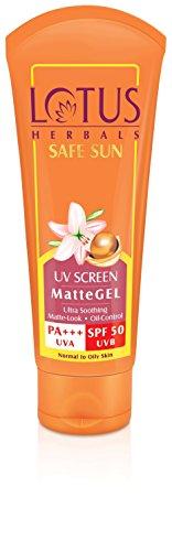 Lotus Herbals Safe Sun UV Screen Matte Gel SPF 50, 100g