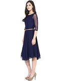 Shiroya Brothers Womens Soft Net Dress (Western Wear) (SB1106_Free Size_Blue) - NEIGHBOUR JOY