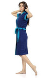 FeelBlue Double Shaded Cotton Bathrobe (Royal-Sky Blue) - NEIGHBOUR JOY