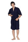 FeelBlue Navy Blue Men's Bathrobe (Full) - NEIGHBOUR JOY