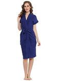 Superior Cotton Royal Blue Bathrobe (Free Size)