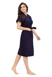 FeelBlue Cotton Bathrobe- Navy Blue (Free Size) - NEIGHBOUR JOY