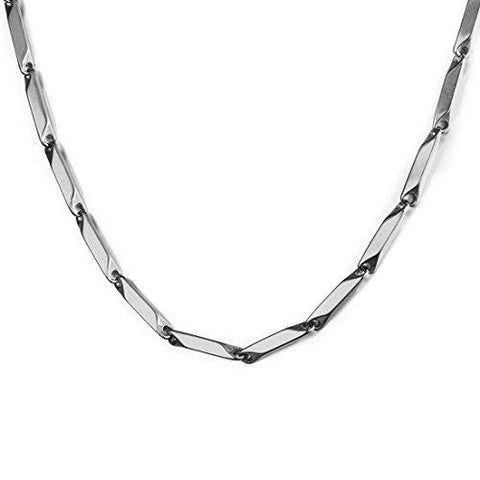 Nakabh Silver Italian Stainless Steel Chain Necklace For Men Boys Girls Women Unisex - NEIGHBOUR JOY