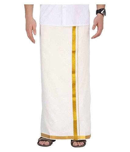 Ramraj Men's off-white Cotton Dhoti