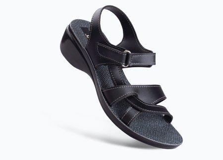 Paragon Women's Black PU Sandals - NEIGHBOUR JOY