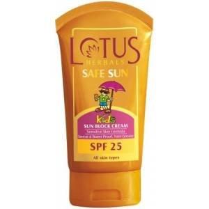 Lotus Herbals Safe Sun Kids Sun Block Cream SPF 25, 100g