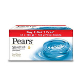 Pears Soft and Fresh Bathing Bar, 125g (Buy 3 Get 1 Free)