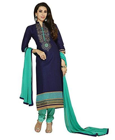 Jashvi Creation Women's Cotton Unstitched Dress Material(JC_DM_nevyblue) - NEIGHBOUR JOY