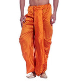 Royal Men's Luxury Orange Banarsi Dupion Silk Blend Dhoti