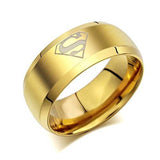 Sorella'z Superman Titanium Ring for Men's (Size 9) - NEIGHBOUR JOY