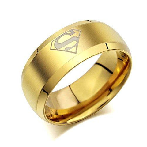 Sorella'z Superman Titanium Ring for Men's (Size 9) - NEIGHBOUR JOY