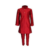 JBN Creation Maroon Cotton Silk Kurta Pyajama - NEIGHBOUR JOY