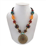 Zephyrr Non-Precious Metal Tibetan Pendant Necklace For Women