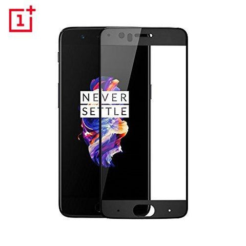 OnePlus 5 Tempered Glass,Premium Series 2.5D Full Screen Guard for One Plus 5 Midnight Black Colour with LED Hole,Case Friendly Design - NEIGHBOUR JOY