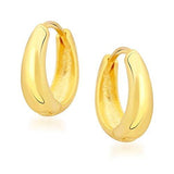 VK Jewels Sweet Kaju Gold Plated Alloy Bali Hoop Earrings For Men And Women- BALI1074G [VKBALI1074G]