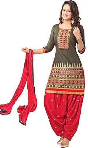 Arawins Party Wear Low Price Sale Offers Beige Cotton Unstitched Salwar Suit Free Size Dress Material - NEIGHBOUR JOY