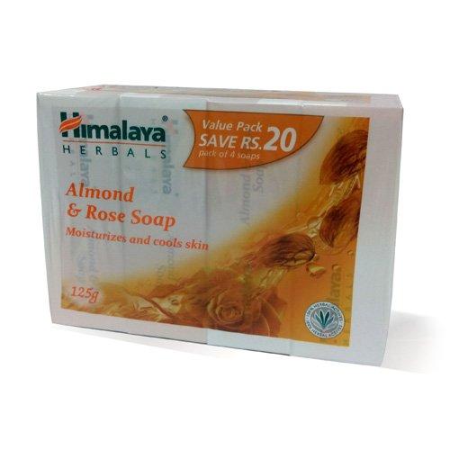 Himalaya Herbals Almond and Rose Soap, 125gm (Pack of 4) with Value Pack Save Rs.20