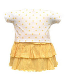 Orange and Orchid Baby Girls Cotton Frock (Yellow, 6-12 Months) - NEIGHBOUR JOY