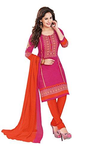 ishin Women's Dress Material (Ddrmtl-1502_Pink_Free Size) - NEIGHBOUR JOY