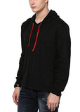 Katso Men's Cotton Hooded Cotton T-Shirt (Katso-Hood-Full-Black-M) - NEIGHBOUR JOY