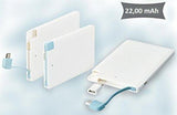 Rewy High Quality 2200 mAh Credit Card Size Power Bank With Auto Detect Technology - White