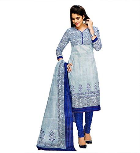 Miraan Women's Cotton Dress Material(SG928_Blue_Free Size) - NEIGHBOUR JOY