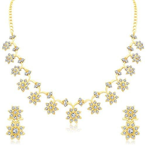 Sukkhi Stylish Gold Plated Collar Necklace set For Women