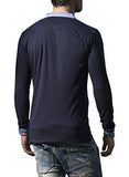 Alan Jones Solid Men's Henley - NEIGHBOUR JOY