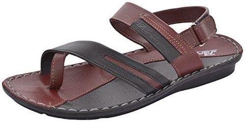 Paragon Men's Maroon PU Sandals (8) - NEIGHBOUR JOY