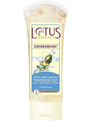 Lotus Herbals Jojobawash Active Milli Capsules Nourishing Face Wash, 50g