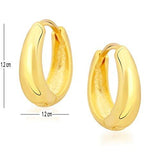 VK Jewels Sweet Kaju Gold Plated Alloy Bali Hoop Earrings For Men And Women- BALI1074G [VKBALI1074G]