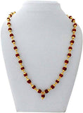 Mens Jewellery Fashion Brown Rudraksha Mala With Gold Cap Necklace Chain - NEIGHBOUR JOY