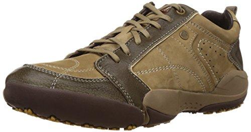 Woodland Men's Khaki Leather Sneakers - 5 UK/India (39 EU)