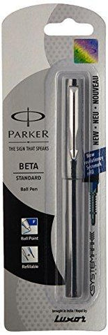 Parker 9000023871 Beta Standard Chrome Trim Ball Pen with New Systemark Refill (Grey) - NEIGHBOUR JOY