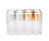 12pcs 10ml Clear Sampling Sample Glass Bottles Vials Jars Containers with Gold and Silver Cap for Cosmetics Travel Essential Oils Powders Creams Ointments Grease (Silver) - NEIGHBOUR JOY